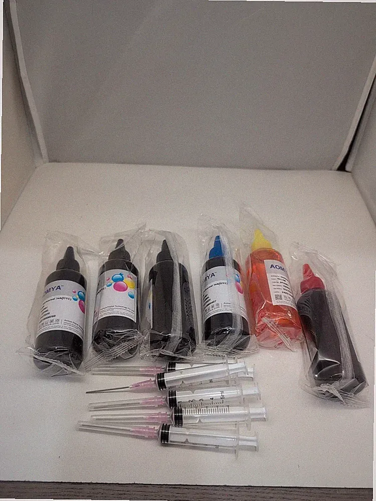 Aomya 6x100ml Ink Refill Kit for HP 61 60 62 63 950 951 564 920 901 Inkjet