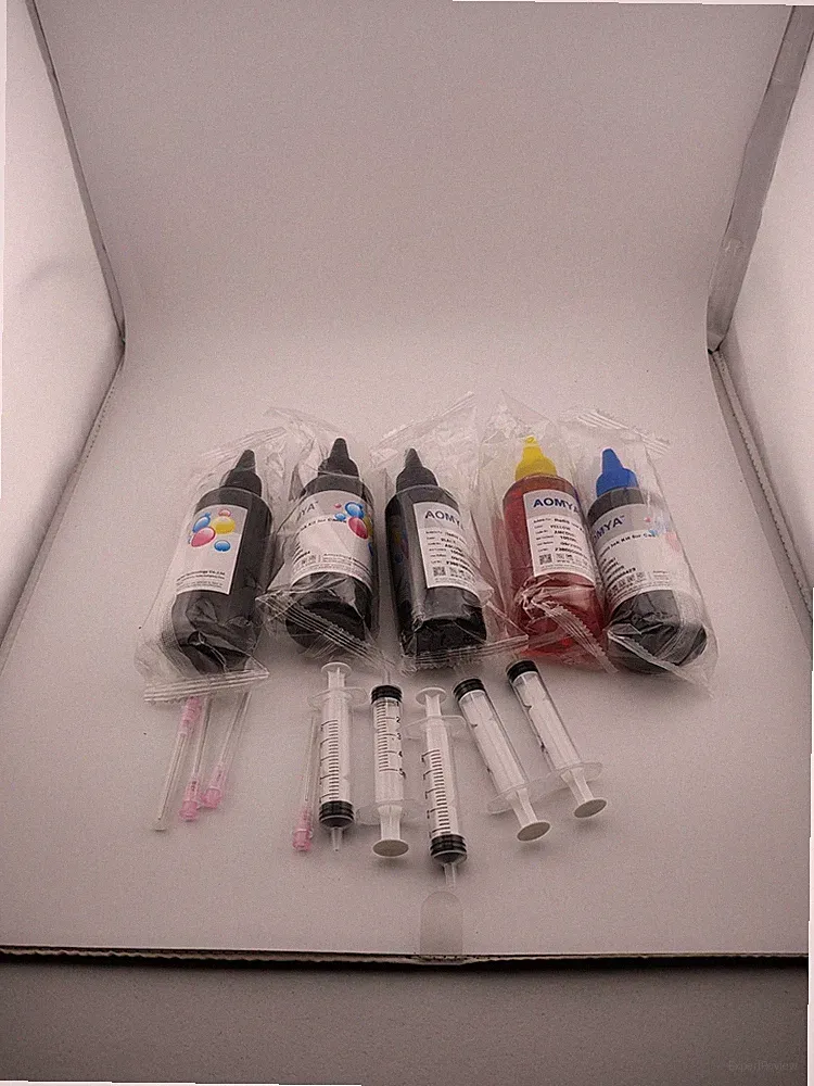 Aomya Compatible Ink Refill kit for Canon! Exp. 09/25 3black 1yellow, 1blue!