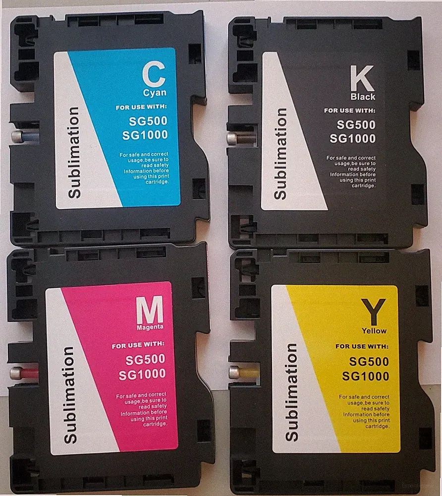 Aomya Inkjet Cartridge Sublimation for SG500, SG 1000, Color M, C, Y, B See Desc