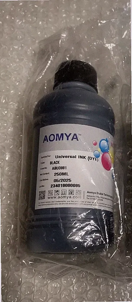 AOMYA Universal Ink (DYE) Black 250ML -CHA